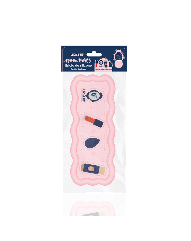 Estojo de Silicone com Pins Bruna Tavares
